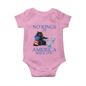 Funny Protest Chess Cat No Kings In America Baby Onesie Political Humor Gift TS12 Light Pink Print Your Wear