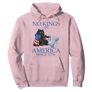 Funny Protest Chess Cat No Kings In America Hoodie Political Humor Gift TS12 Light Pink Print Your Wear