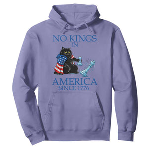 Funny Protest Chess Cat No Kings In America Hoodie Political Humor Gift TS12 Violet Print Your Wear
