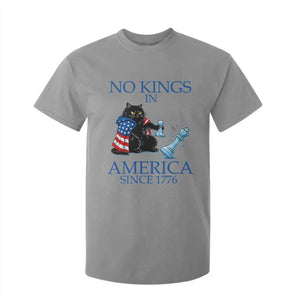 Funny Protest Chess Cat No Kings In America T Shirt For Kid Political Humor Gift TS12 Sport Gray Print Your Wear