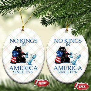 Funny Protest Chess Cat No Kings In America Ceramic Ornament Political Humor Gift TS12 Print Your Wear