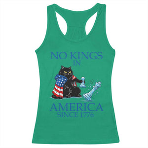 Funny Protest Chess Cat No Kings In America Racerback Tank Top Political Humor Gift TS12 Irish Green Print Your Wear