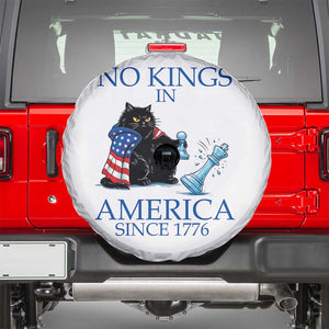 Funny Protest Chess Cat No Kings In America Spare Tire Cover Political Humor Gift TS12 White Print Your Wear