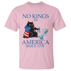 Funny Protest Chess Cat No Kings In America T Shirt Political Humor Gift TS12 Light Pink Print Your Wear