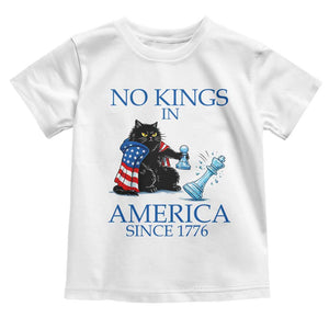 Funny Protest Chess Cat No Kings In America Toddler T Shirt Political Humor Gift TS12 White Print Your Wear