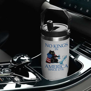 Funny Protest Chess Cat No Kings In America Flip Straw Tumbler Political Humor Gift TS12 Print Your Wear