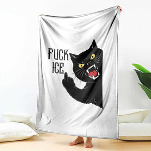 Funny Fck Ice Black Cat Throw Blanket Resist Minneapolis Political TS12 Print Your Wear