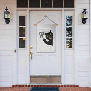 Funny Fck Ice Black Cat Garden Flag Resist Minneapolis Political TS12 Print Your Wear