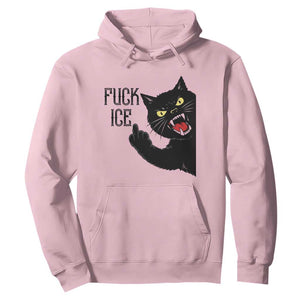 Funny Fck Ice Black Cat Hoodie Resist Minneapolis Political TS12 Light Pink Print Your Wear