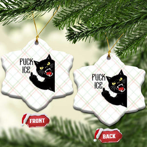 Funny Fck Ice Black Cat Ceramic Ornament Resist Minneapolis Political TS12 Print Your Wear