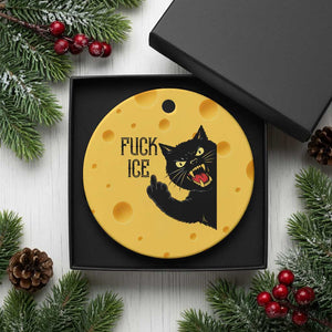 Funny Fck Ice Black Cat Ceramic Ornament Resist Minneapolis Political TS12 1pc Yellow Cheese Print Your Wear