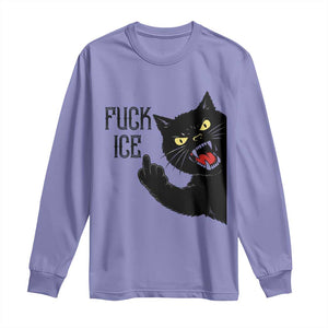 Funny Fck Ice Black Cat Long Sleeve Shirt Resist Minneapolis Political TS12 Violet Print Your Wear
