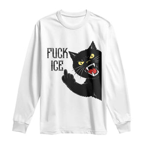 Funny Fck Ice Black Cat Long Sleeve Shirt Resist Minneapolis Political TS12 White Print Your Wear