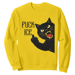 Funny Fck Ice Black Cat Sweatshirt Resist Minneapolis Political TS12 Daisy Print Your Wear