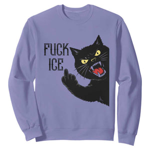 Funny Fck Ice Black Cat Sweatshirt Resist Minneapolis Political TS12 Violet Print Your Wear