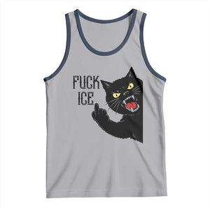 Funny Fck Ice Black Cat Tank Top Resist Minneapolis Political TS12 Athletic Heather Navy Print Your Wear