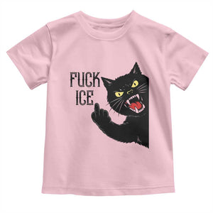 Funny Fck Ice Black Cat Toddler T Shirt Resist Minneapolis Political TS12 Light Pink Print Your Wear