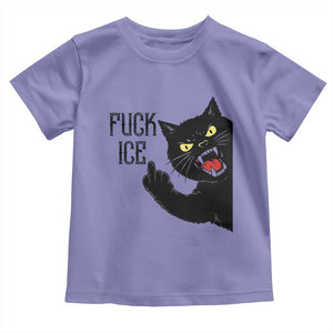 Funny Fck Ice Black Cat Toddler T Shirt Resist Minneapolis Political TS12 Violet Print Your Wear