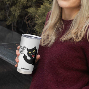 Funny Fck Ice Black Cat Tumbler Cup Resist Minneapolis Political TS12 Print Your Wear