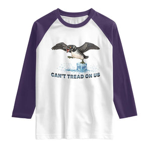 Can Not Tread On Us Minnesota Loon Raglan Shirt Anti ICE MN Protest TS12 White Purple Print Your Wear
