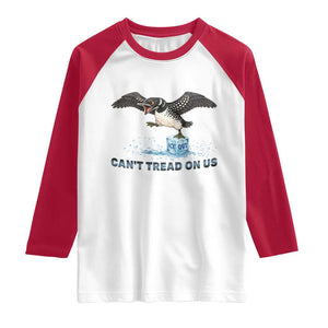 Can Not Tread On Us Minnesota Loon Raglan Shirt Anti ICE MN Protest TS12 White Red Print Your Wear