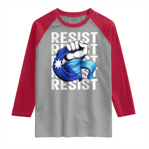 Minnesota Resist Ice Out Raglan Shirt Support MN Anti Ice Movement TS12 Sport Gray Red Print Your Wear