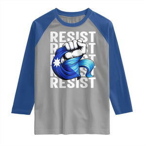 Minnesota Resist Ice Out Raglan Shirt Support MN Anti Ice Movement TS12 Sport Gray Royal Print Your Wear