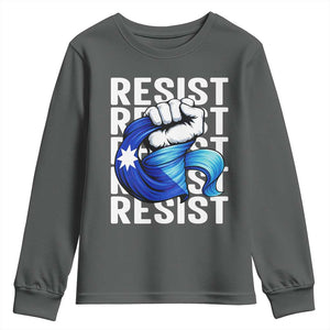 Minnesota Resist Ice Out Youth Sweatshirt Support MN Anti Ice Movement TS12 Dark Heather Print Your Wear
