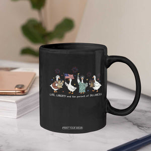 Funny Patriotic Goose Life Liberty Silliness Coffee Mug USA 250th Anniversary TS12 Print Your Wear