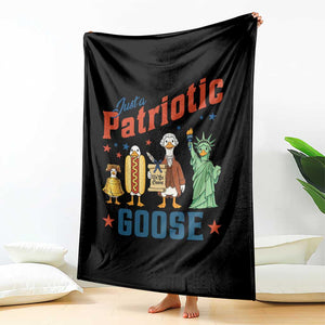 Just A Patriotic Goose Throw Blanket America 250th Anniversary TS12 Print Your Wear