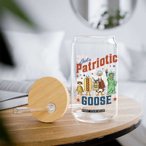 Just A Patriotic Goose Glass Can America 250th Anniversary TS12 Print Your Wear