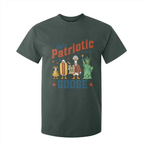 Just A Patriotic Goose T Shirt For Kid America 250th Anniversary TS12 Dark Forest Green Print Your Wear