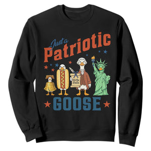 Just A Patriotic Goose Sweatshirt America 250th Anniversary TS12 Black Print Your Wear