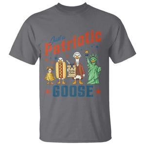 Just A Patriotic Goose T Shirt America 250th Anniversary TS12 Charcoal Print Your Wear