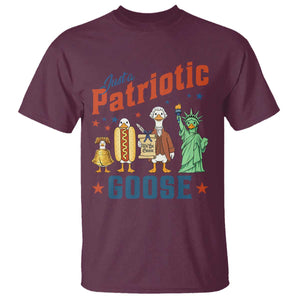 Just A Patriotic Goose T Shirt America 250th Anniversary TS12 Maroon Print Your Wear