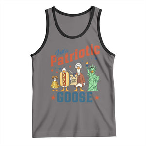 Just A Patriotic Goose Tank Top America 250th Anniversary TS12 Deep Heather Black Print Your Wear