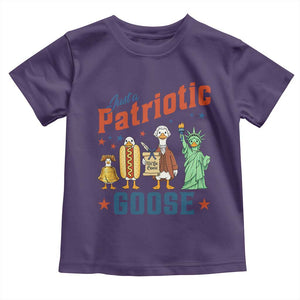 Just A Patriotic Goose Toddler T Shirt America 250th Anniversary TS12 Purple Print Your Wear