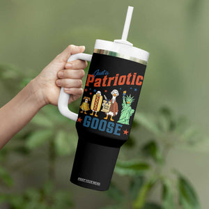 Just A Patriotic Goose Tumbler With Handle USA 250th Anniversary TS12 Print Your Wear