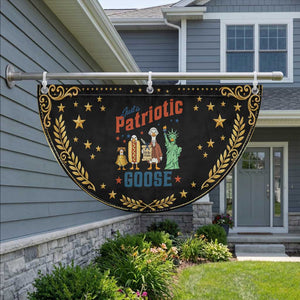 Just A Patriotic Goose Patriotic Fan Flag USA 250th Anniversary TS12 2pcs pack Vintage Black Print Your Wear