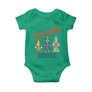 Just A Patriotic Goose Baby Onesie Funny Freedom Goose Patriotic TS12 Irish Green Print Your Wear