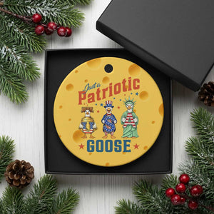 Just A Patriotic Goose Ceramic Ornament Funny Freedom Goose Patriotic TS12 1pc Yellow Cheese Print Your Wear