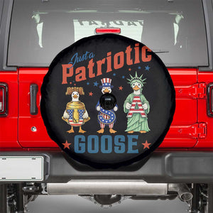 Just A Patriotic Goose Spare Tire Cover Funny Freedom Goose Patriotic TS12 Black Print Your Wear