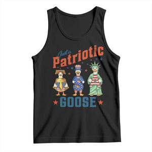 Just A Patriotic Goose Tank Top Funny Freedom Goose Patriotic TS12 Black Print Your Wear