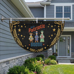 Just A Patriotic Goose Patriotic Fan Flag Funny Freedom Goose