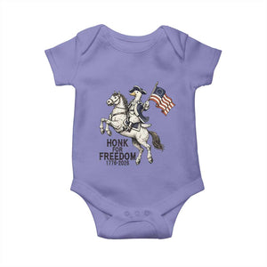 Funny Patriotic Goose Cowboy Baby Onesie Honk For Freedom TS12 Violet Print Your Wear