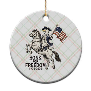 Funny Patriotic Goose Cowboy Ceramic Ornament Honk For Freedom TS12 1pc Christmas Plaid Print Your Wear