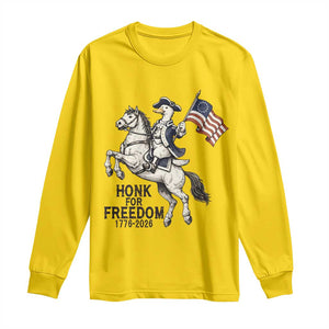 Funny Patriotic Goose Cowboy Long Sleeve Shirt Honk For Freedom TS12 Daisy Print Your Wear