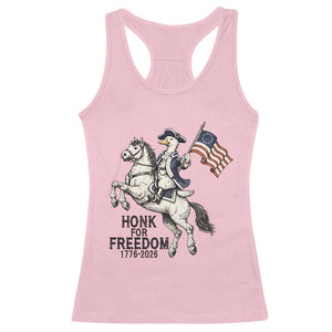 Funny Patriotic Goose Cowboy Racerback Tank Top Honk For Freedom TS12 Light Pink Print Your Wear