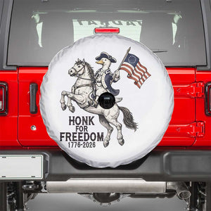 Funny Patriotic Goose Cowboy Spare Tire Cover Honk For Freedom TS12 White Print Your Wear