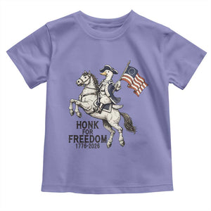 Funny Patriotic Goose Cowboy Toddler T Shirt Honk For Freedom TS12 Violet Print Your Wear
